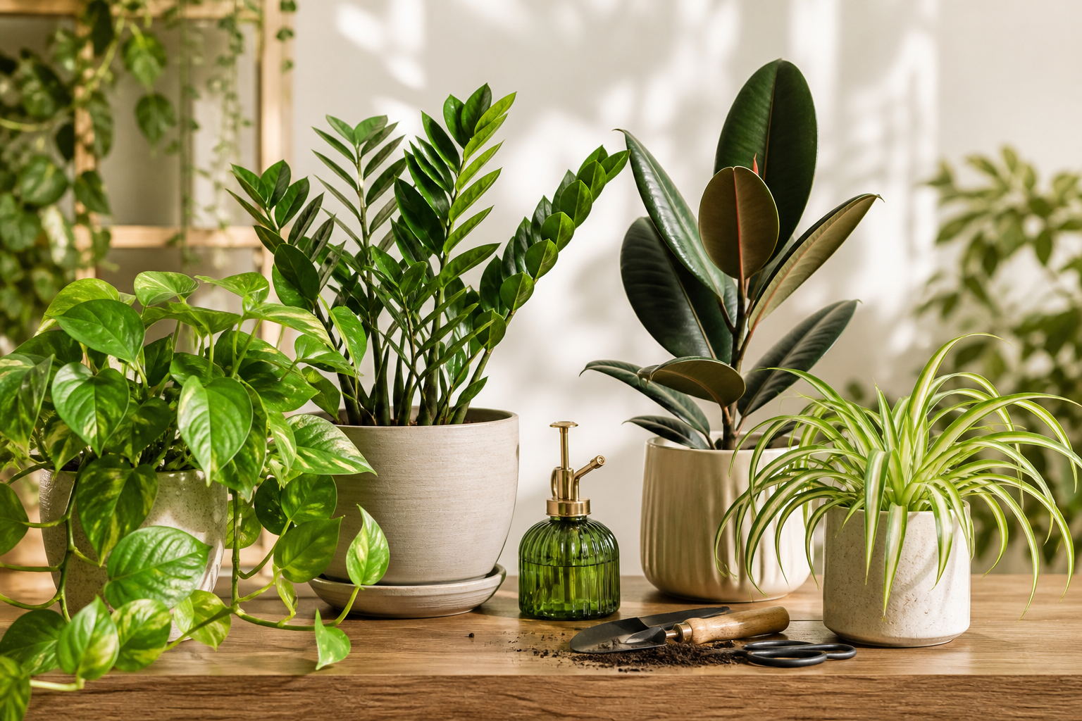 Kauçuk çiçeği budama: dallanmış Ficus elastica salon bitkisi